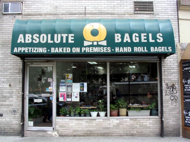 Absolute Bagels, 2788 Broadway Between 107th and 108th Streets, Upper West Side, Manhattan