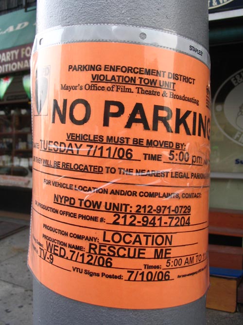 "Rescue Me," Vernon Boulevard, Hunters Point, Long Island City, Queens, July 11, 2006