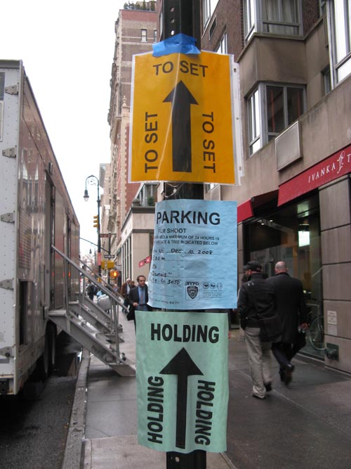 Damages Film Shoot, Madison Avenue Between 61st and 62nd Streets, Upper East Side, Manhattan, December 10, 2008
