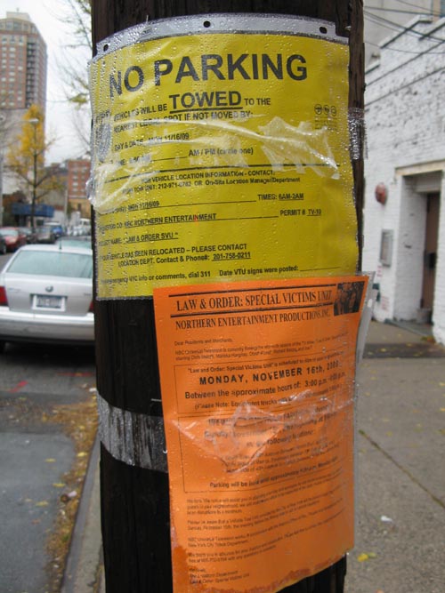 "Law & Order: SVU" Vehicle Towing Unit Notice, 49th Avenue, Hunters Point, Long Island City, Queens, November 14, 2009