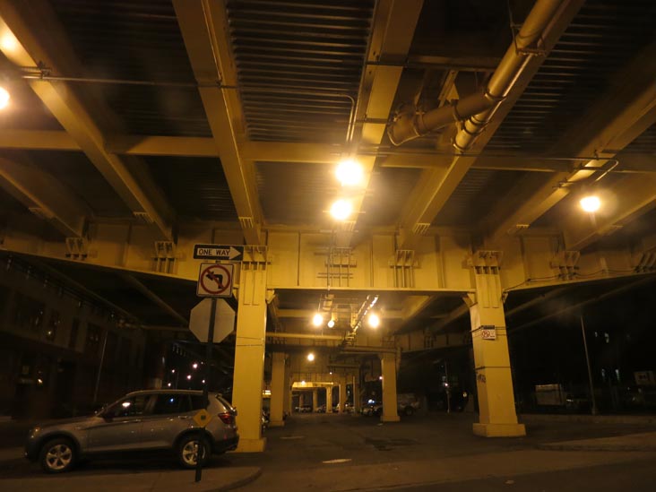 Brooklyn-Queens Expressway at Hall Street, Clinton Hill, Brooklyn, February 15, 2013