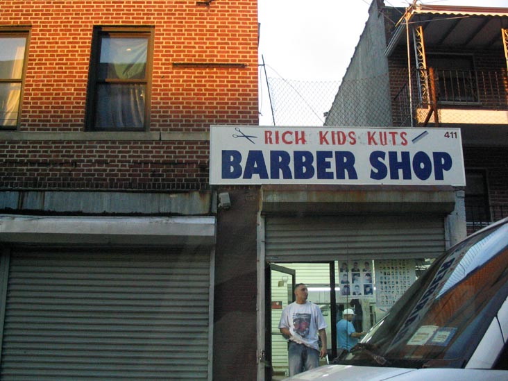 Avoiding Traffic on the Gowanus Expressway: Rich Kids Kuts Barber Shop, Sunset Park, Brooklyn