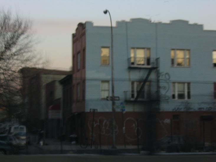 Driving Down the Brooklyn-Queens Expressway at Dusk: House near Williamsburg