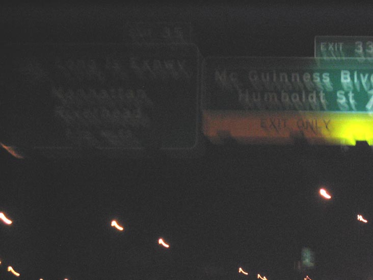 McGuinness Boulevard Exit, Brooklyn-Queens Expressway, July 19, 2004