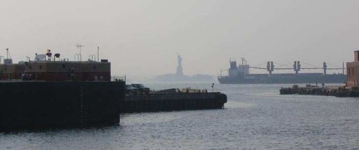 Statue of Liberty from the Erie Basin, Brooklyn Waterfront