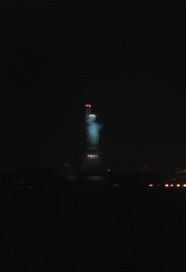 Statue of Liberty as Seen from the Staten Island Ferry at Night