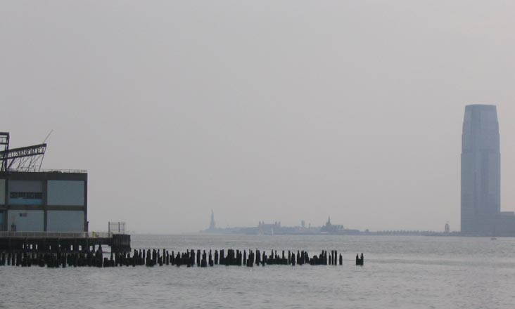 Statue of Liberty in the Distance from Pier 45 at the Hudson River Park