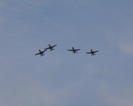 A-10 Warthogs, East River Fly-By, Macy's 4th of July Fireworks From Hunters Point, Long Island City, Queens, Sunday, July 4, 2004