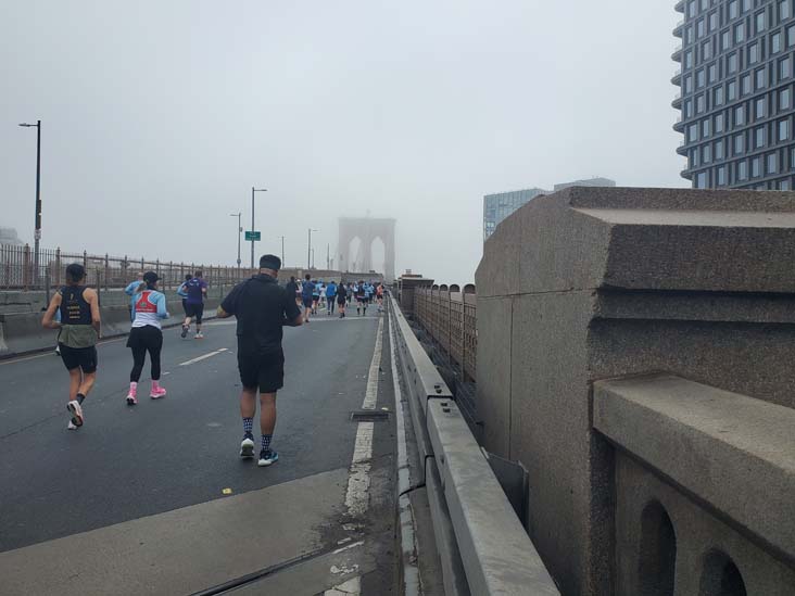 Brooklyn Bridge, 2025 United Airlines NYC Half Marathon, March 16, 2025