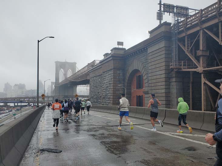 Ramp Between Brooklyn Bridge and FDR Drive, 2025 United Airlines NYC Half Marathon, March 16, 2025