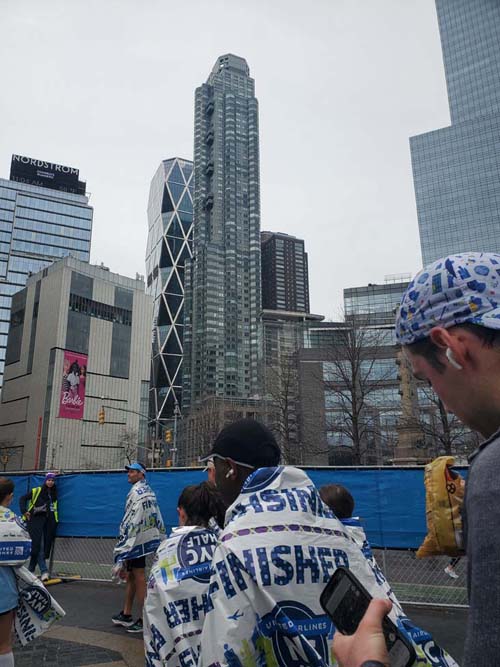 Post-Race, Columbus Circle, 2025 United Airlines NYC Half Marathon, March 16, 2025