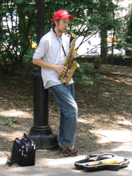 Saxophone at Central Park, July 8, 2004