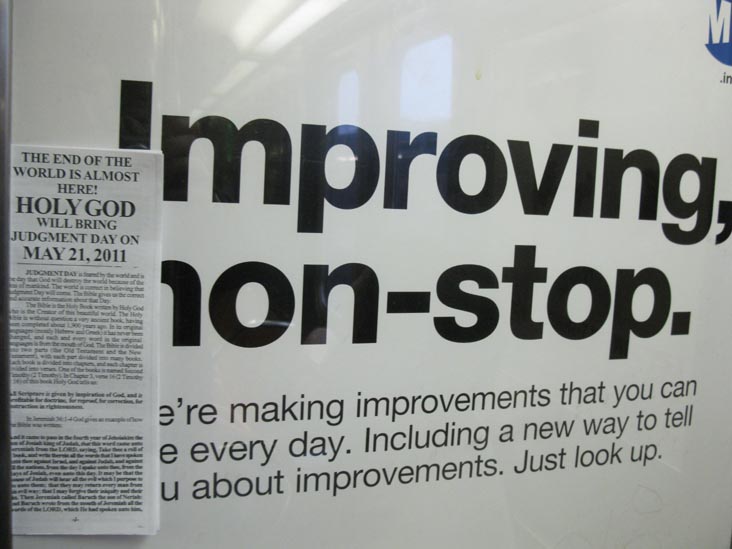 Improving Non Stop MTA Ad, New York City Subway, April 20, 2011
