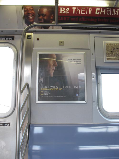 George W. Bush: The 9/11 Interview Ad, New York City Subway, August 19, 2011