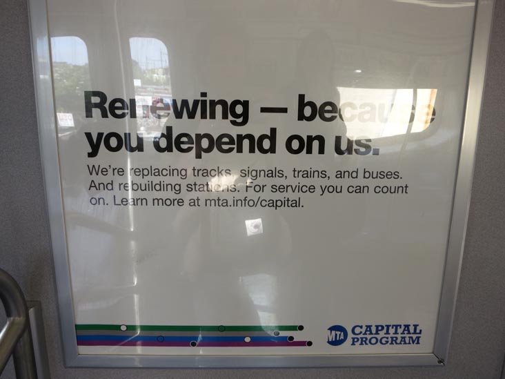 Renewing -- Because You Depend On Us MTA Ad, New York City Subway, August 16, 2012