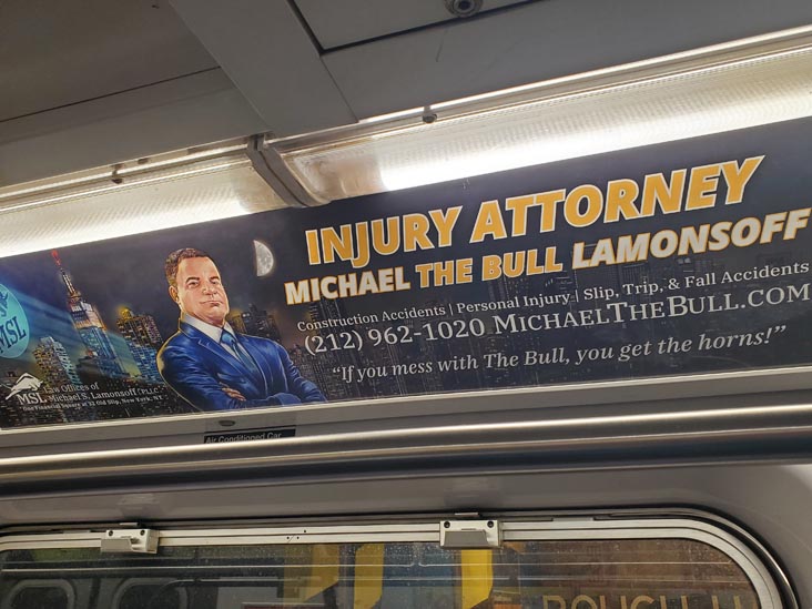 Michael The Bull Lamonsoff Ad, New York City Subway, May 22, 2025