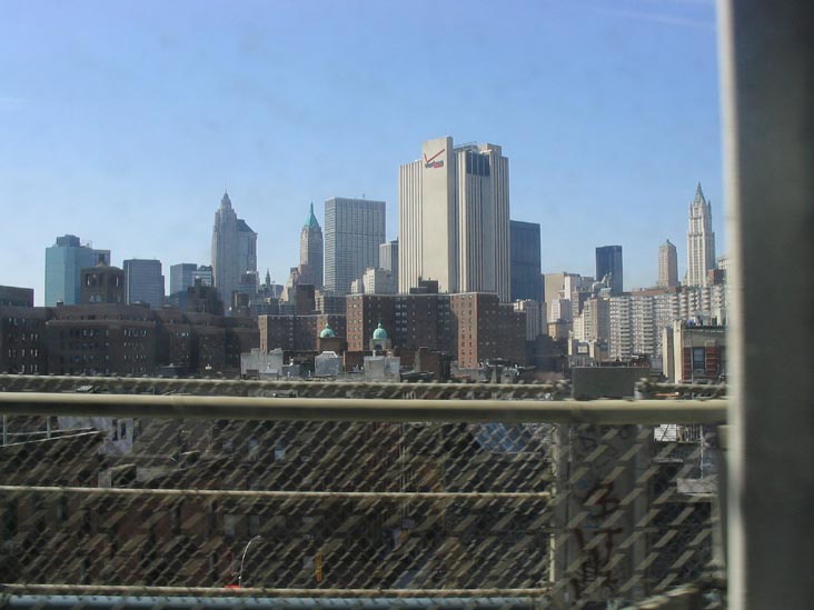 Lower Manhattan from a Brooklyn-Bound Q Train