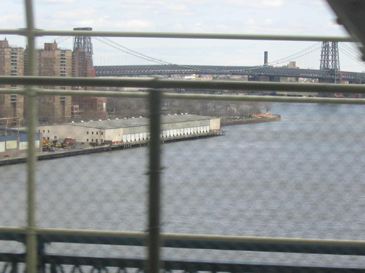 Williamsburg Bridge from a Brooklyn-Bound D Train