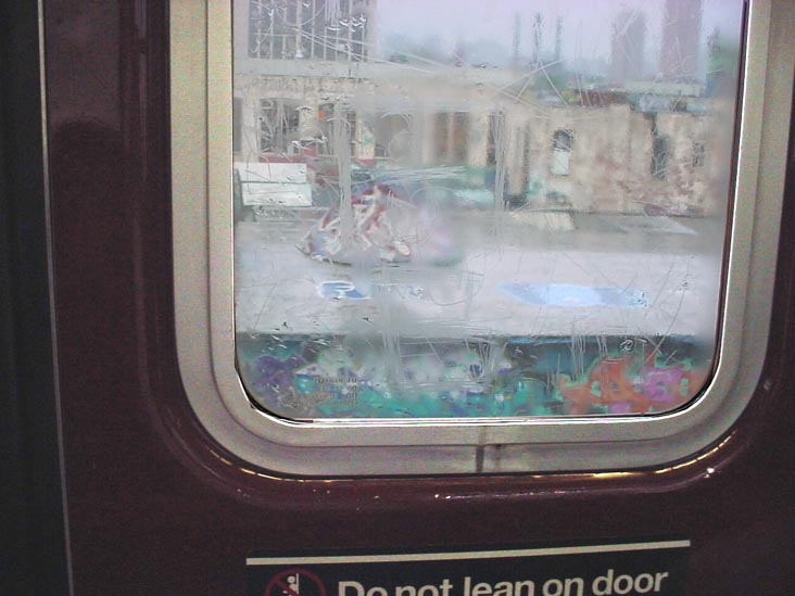 Looking out the Window of a Redbird 7 Car between Court Square-45th Rd Station and Hunters Point Avenue Station, Long Island City, Queens