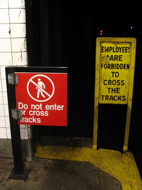 Employees Are Forbidden To Cross The Tracks, 71st Avenue-Continental Avenue Station