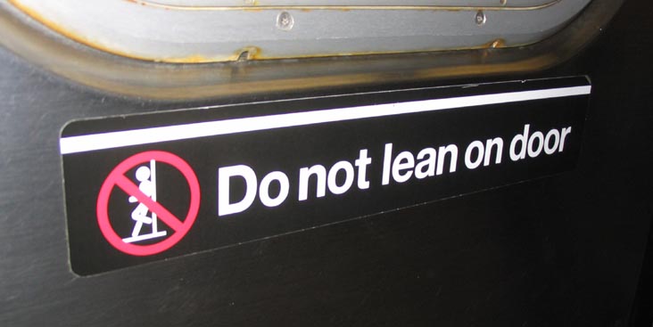 Do not lean on door