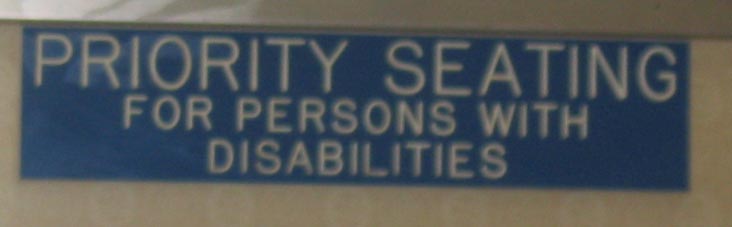 Priority Seating For Persons With Disabilities