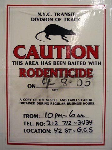 Caution This Area Has Been Baited with Rodenticide