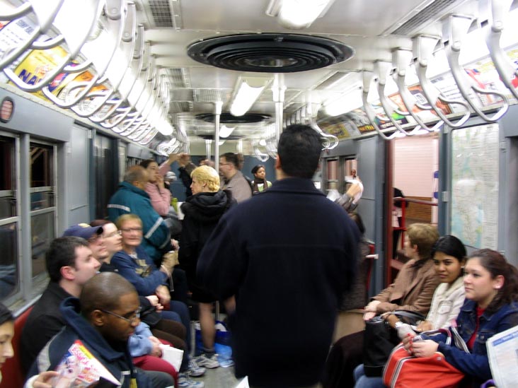 Vintage IRT Cars, Centennial Special Subway Ride (Times Square-Grand Central Shuttle), Midtown Manhattan, October 27, 2004