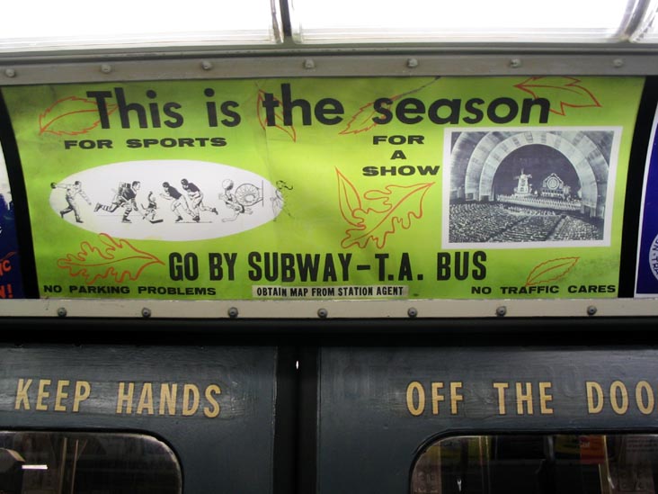 Vintage IRT Cars, Centennial Special Subway Ride (Times Square-Grand Central Shuttle), Midtown Manhattan, October 27, 2004