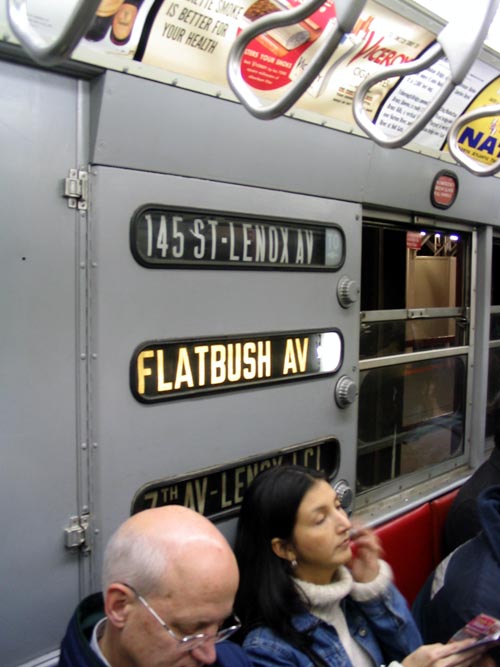 Vintage IRT Car, Centennial Special Subway Ride (Times Square-Grand Central Shuttle), Midtown Manhattan, October 27, 2004
