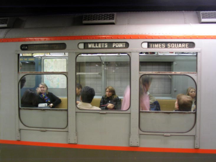 Vintage IRT Cars, Centennial Special Subway Ride (Times Square-Grand Central Shuttle), Midtown Manhattan, October 27, 2004