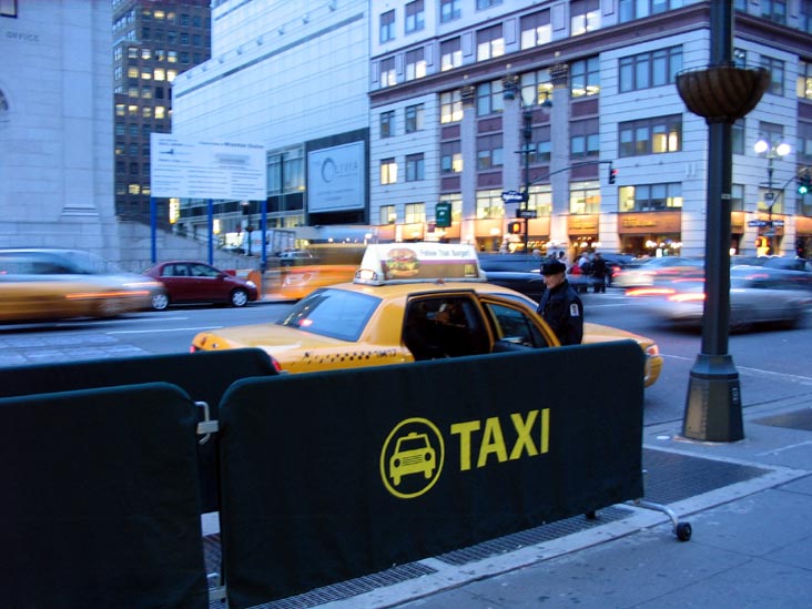 Taxicab Stand Outside Penn Station, Eighth Avenue at 33rd Street, Midtown Manhattan, April 9, 2008