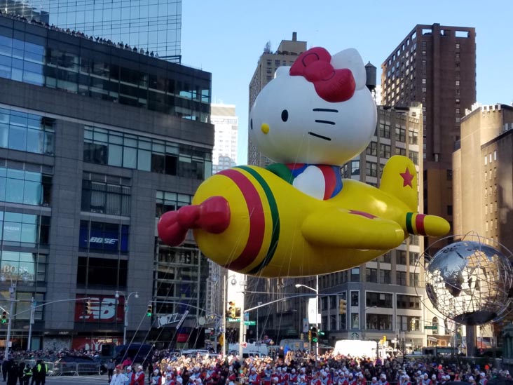 Hello Kitty, Macy's Thanksgiving Day Parade, Columbus Circle, Midtown Manhattan, November 23, 2017