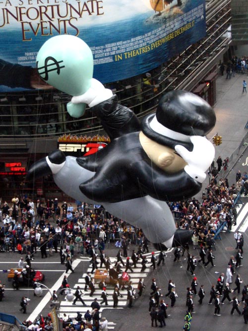 Monopoly Moneybags Balloon, Macy's Thanksgiving Day Parade, Times Square, Midtown Manhattan, November 25, 2004