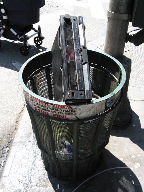 Tape Deck in Trash, Broadway Near 12th Street, Union Square, Manhattan, May 7, 2008