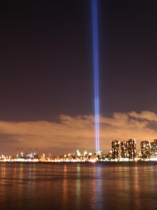 Tribute in Light from Hunters Point, Long Island City, Queens, September 11, 2006