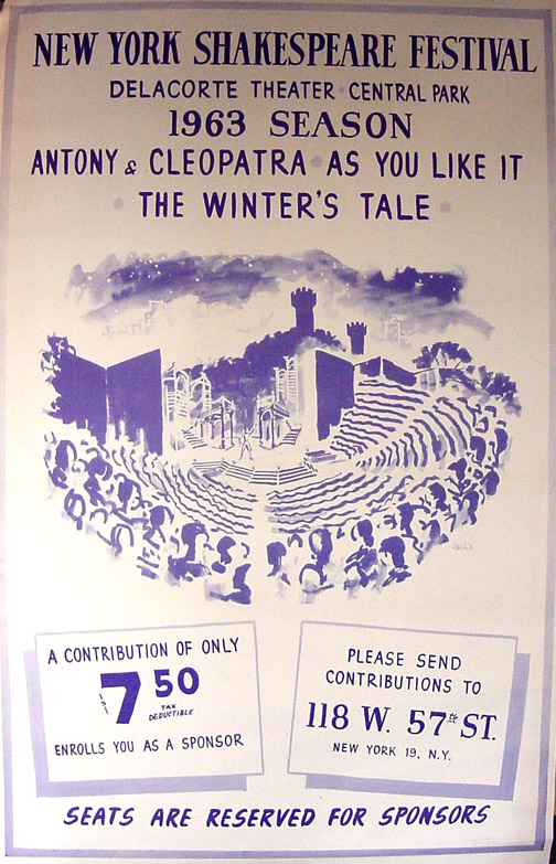 New York Shakespeare Festival Poster from 1963