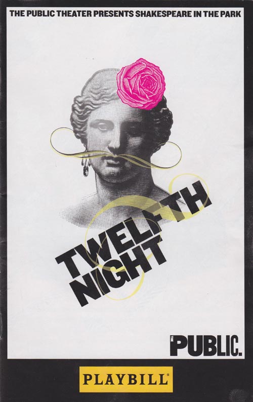 Twelfth Night Stagebill (Summer 2009), Shakespeare in the Park, Delacorte Theater, Central Park, Manhattan