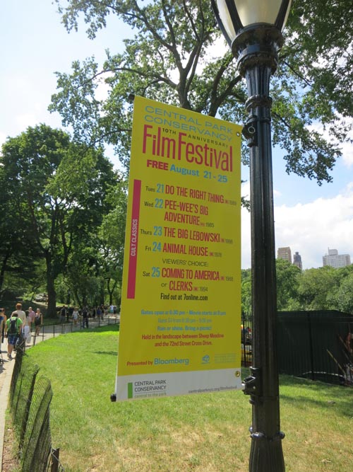 Film Festival Poster, The Lake, Central Park, Manhattan, August 18, 2012