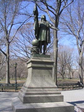 Columbus Statue, The Mall, Central Park, Manhattan, March 23, 2004