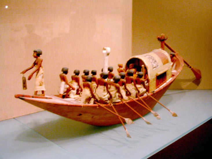 Riverboat, Models, Egyptian Art, Metropolitan Museum of Art, 1000 Fifth Avenue at 82nd Street, Manhattan