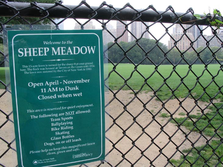 Fence, Sheep Meadow Central Park, Manhattan