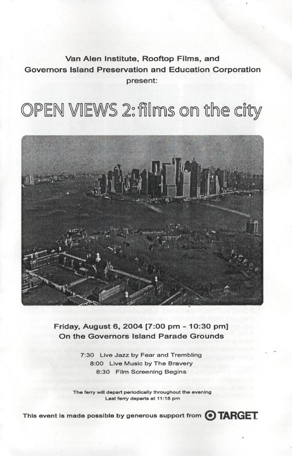 Open Views 2: Films on the City Program