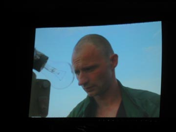 The Roof Man, Open Views 2: Films on the City, Parade Ground, Governors Island, August 6, 2004