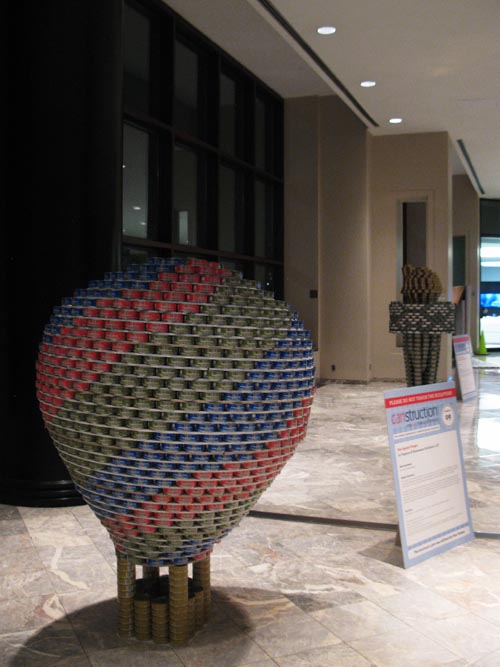 Rise Against Hunger By Ferguson & Shamamian Architects, Canstruction 2011, World Financial Center, Battery Park City, Lower Manhattan, November 16, 2011