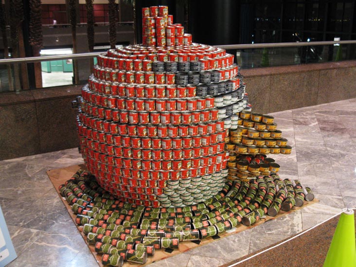 Cangry Birds By DeSimone Consulting Engineers, Canstruction 2011, World Financial Center, Battery Park City, Lower Manhattan, November 16, 2011