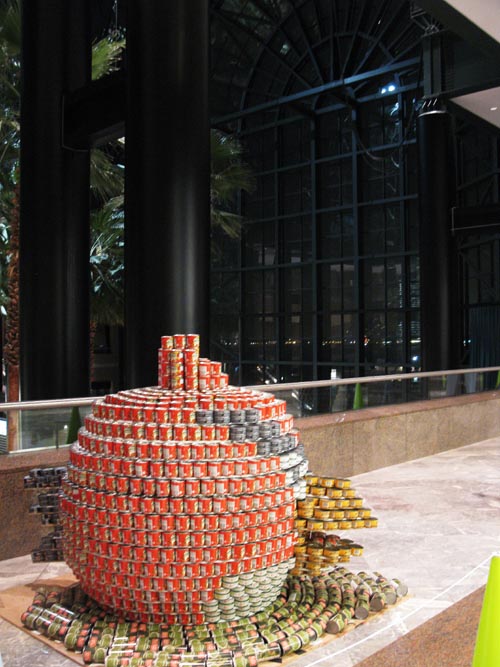 Cangry Birds By DeSimone Consulting Engineers, Canstruction 2011, World Financial Center, Battery Park City, Lower Manhattan, November 16, 2011