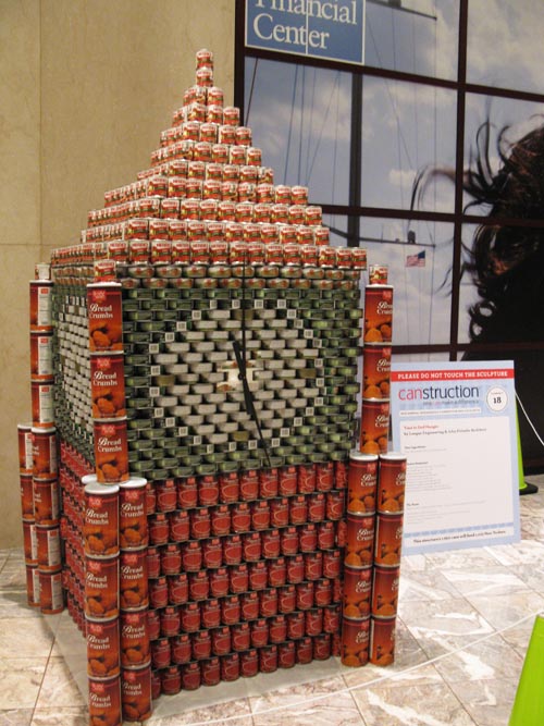 Time to End Hunger By Langan Engineering/John Fotiadis Architect, Canstruction 2011, World Financial Center, Battery Park City, Lower Manhattan, November 16, 2011