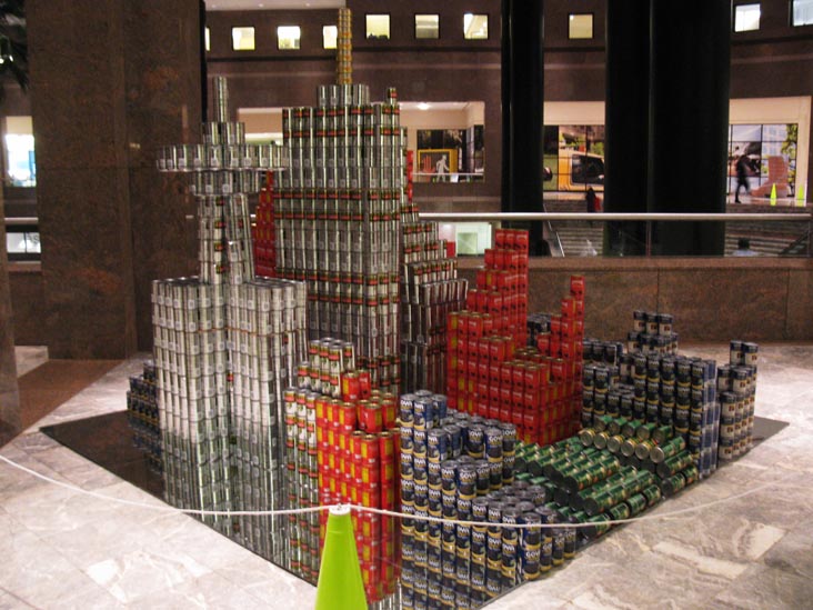 CANtropolis By AECOM, Canstruction 2011, World Financial Center, Battery Park City, Lower Manhattan, November 16, 2011