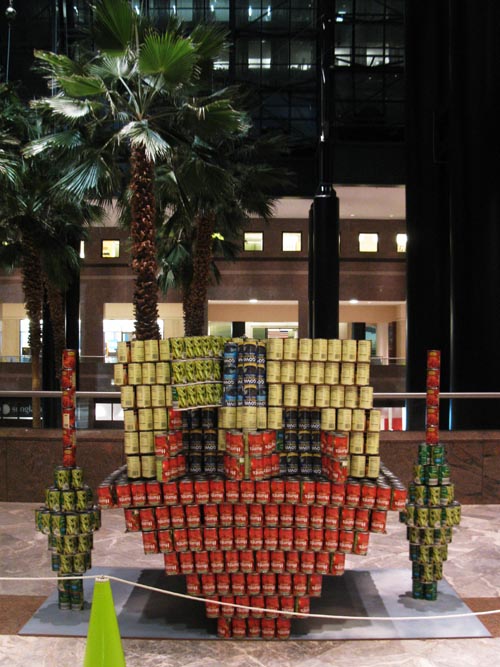 Town Upside Down By SOM, Canstruction 2011, World Financial Center, Battery Park City, Lower Manhattan, November 16, 2011